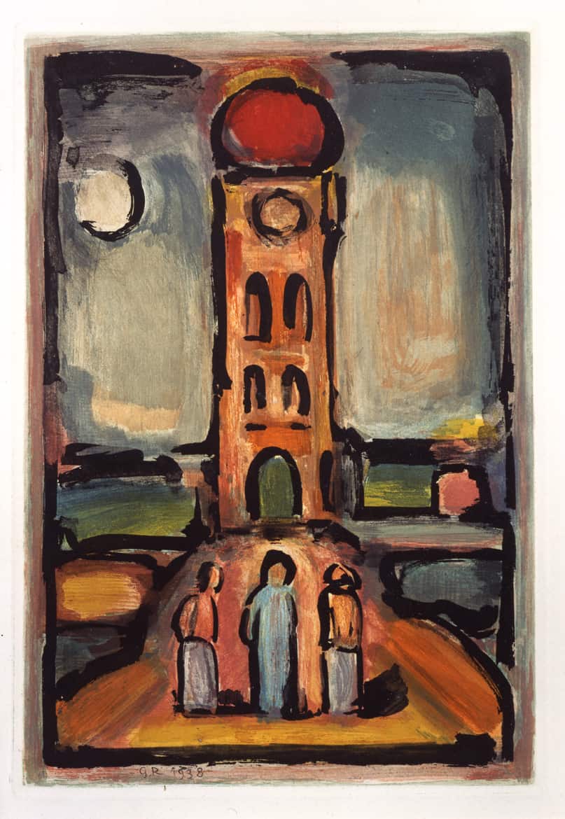 Les Fleurs du mal : Paysage à la tour, 1937